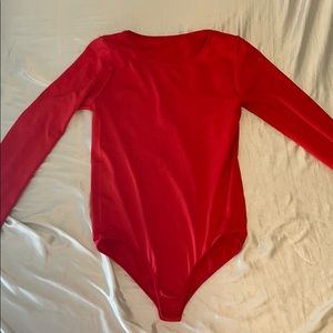 red bodysuit